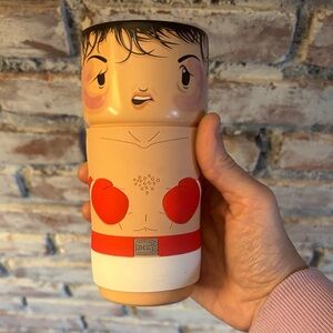 COS Boxing Themed Coffee Tumbler - Red and Tan